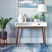 Bradenton 1-drawer Writing Desk White and Walnut - Visions in Furniture (La Mirada, CA)
