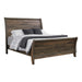Frederick Eastern King Sleigh Panel Bed Weathered Oak - Visions in Furniture (La Mirada, CA)