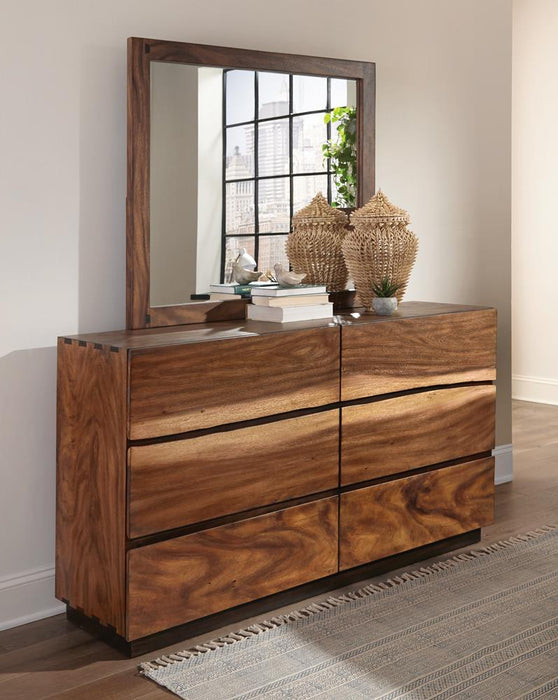 Winslow 6-drawer Dresser Smokey Walnut and Coffee Bean - Visions in Furniture (La Mirada, CA)