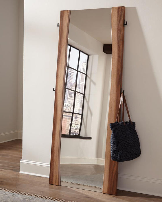 Winslow Standing Mirror Smokey Walnut and Coffee Bean - Visions in Furniture (La Mirada, CA)