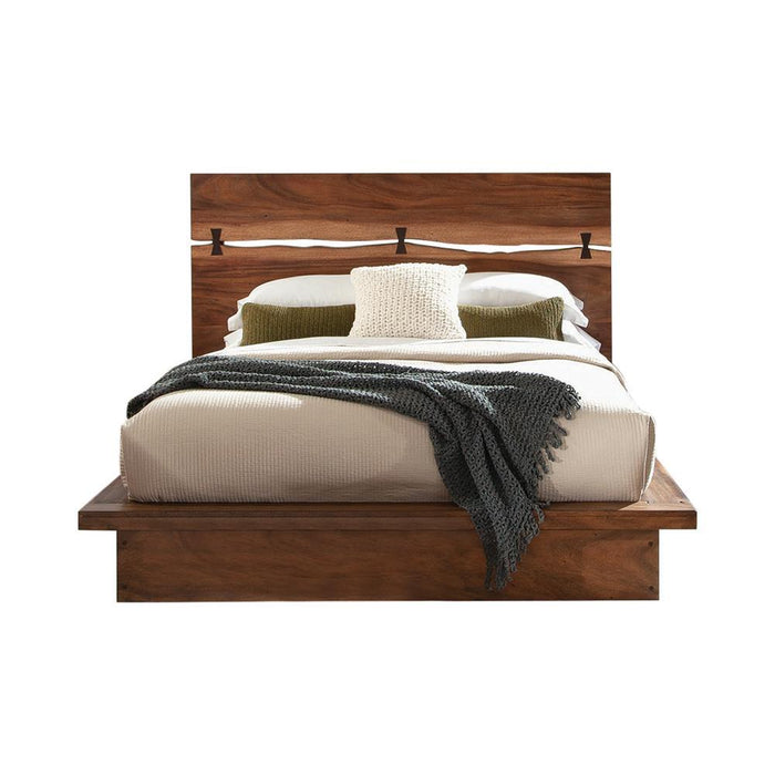 Winslow California King, E.King & Queen Bed Smokey Walnut and Coffee Bean - Visions in Furniture (La Mirada, CA)