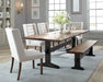 Bexley Trestle Bench Natural Honey and Espresso - Visions in Furniture (La Mirada, CA)