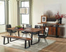Ditman Live Edge Dining Bench Grey Sheesham and Black - Visions in Furniture (La Mirada, CA)