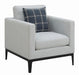 Apperson Cushioned Back Arm Chair Light Grey - Visions in Furniture (La Mirada, CA)