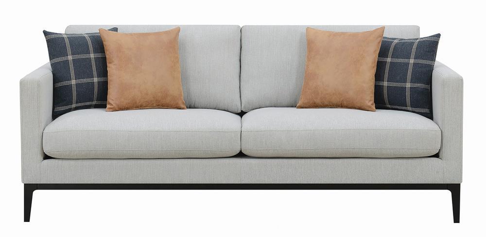 Apperson Cushioned Back Sofa Light Grey - Visions in Furniture (La Mirada, CA)