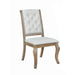 Brockway Tufted Side Chairs Cream and Barley Brown (Set of 2) - Visions in Furniture (La Mirada, CA)