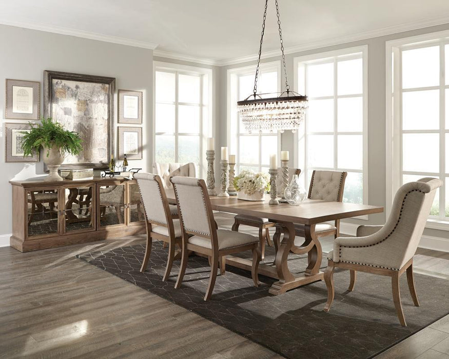 Brockway Tufted Side Chairs Cream and Barley Brown (Set of 2) - Visions in Furniture (La Mirada, CA)