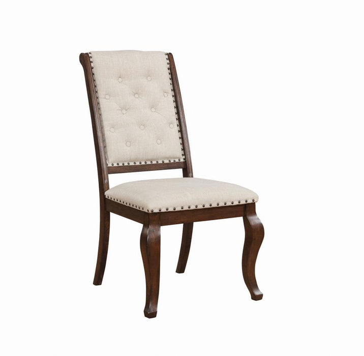 Brockway Tufted Dining Chairs Cream and Antique Java (Set of 2) - Visions in Furniture (La Mirada, CA)