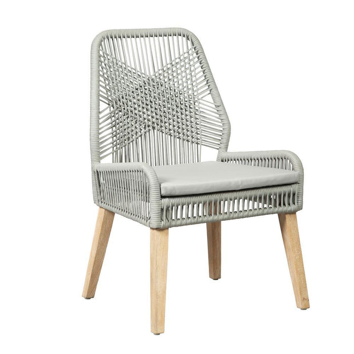 Nakia Woven Back Side Chairs Grey (Set of 2) - Visions in Furniture (La Mirada, CA)