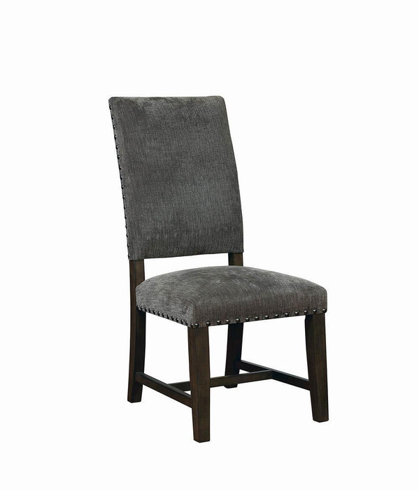 Twain Upholstered Side Chairs Warm Grey (Set of 2) - Visions in Furniture (La Mirada, CA)