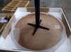Cora Round Dining Table Walnut and Black - Visions in Furniture (La Mirada, CA)