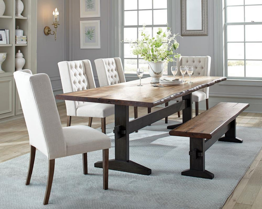Bexley Tufted Side Chairs Dark Brown and Beige (Set of 2) - Visions in Furniture (La Mirada, CA)
