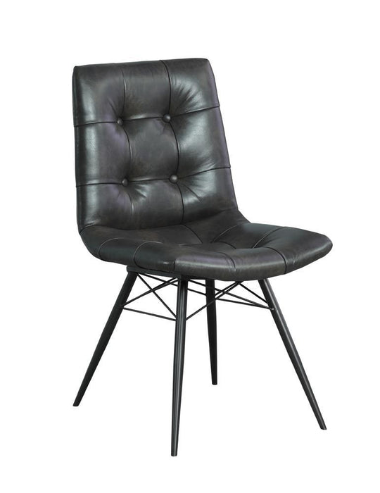 Aiken Tufted Dining Chairs Charcoal (Set of 4) - Visions in Furniture (La Mirada, CA)