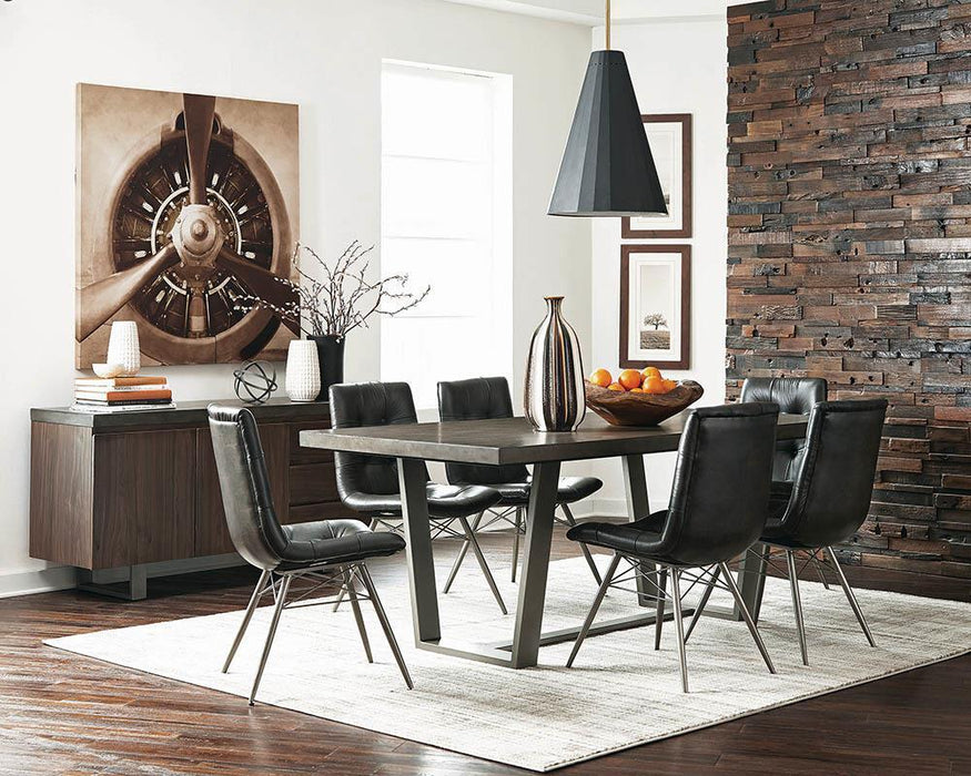 Aiken Tufted Dining Chairs Charcoal (Set of 4) - Visions in Furniture (La Mirada, CA)