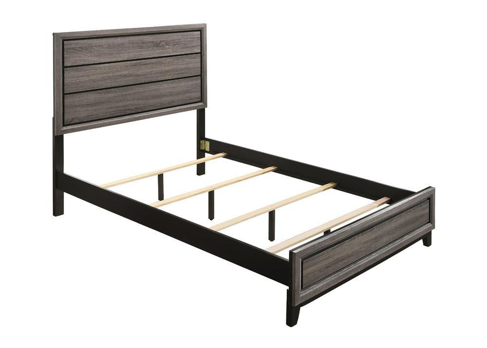 Watson Full Panel Bed Grey Oak - Visions in Furniture (La Mirada, CA)