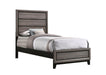 Watson Twin Panel Bed Grey Oak - Visions in Furniture (La Mirada, CA)