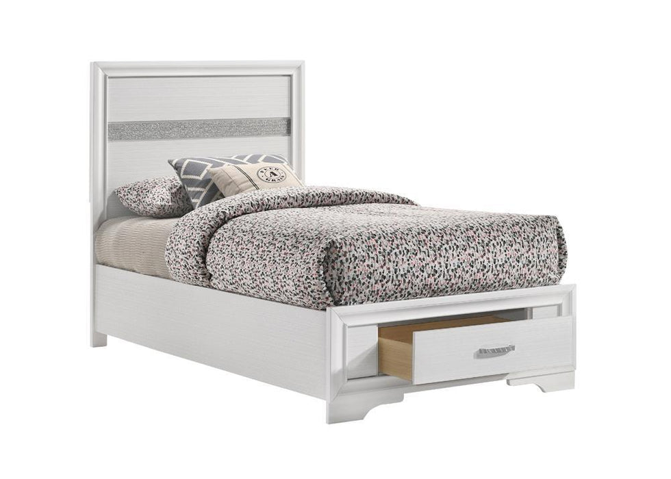 Miranda Twin Storage Bed White - Visions in Furniture (La Mirada, CA)