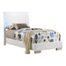 Felicity Twin Panel Bed with LED Lighting Glossy White - Visions in Furniture (La Mirada, CA)