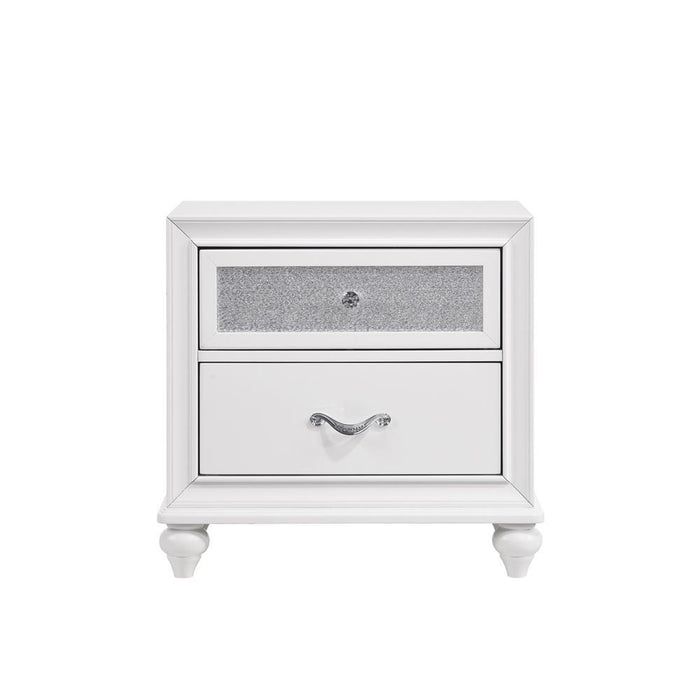 Barzini 2-drawer Nightstand White - Visions in Furniture (La Mirada, CA)