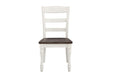 Madelyn Ladder Back Side Chairs Dark Cocoa and Coastal White (Set of 2) - Visions in Furniture (La Mirada, CA)