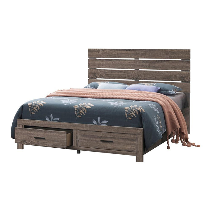 Brantford Queen Storage Bed Barrel Oak - Visions in Furniture (La Mirada, CA)