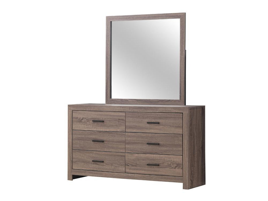 Brantford Rectangle Dresser Mirror Barrel Oak - Visions in Furniture (La Mirada, CA)