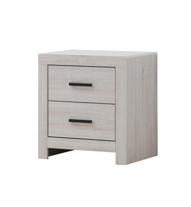 Brantford 2-drawer Nightstand Coastal White - Visions in Furniture (La Mirada, CA)