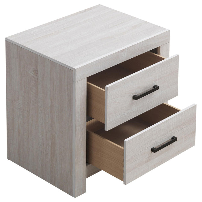 Brantford 2-drawer Nightstand Coastal White - Visions in Furniture (La Mirada, CA)