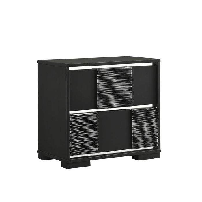 Blacktoft 2-drawer Nightstand Black - Visions in Furniture (La Mirada, CA)