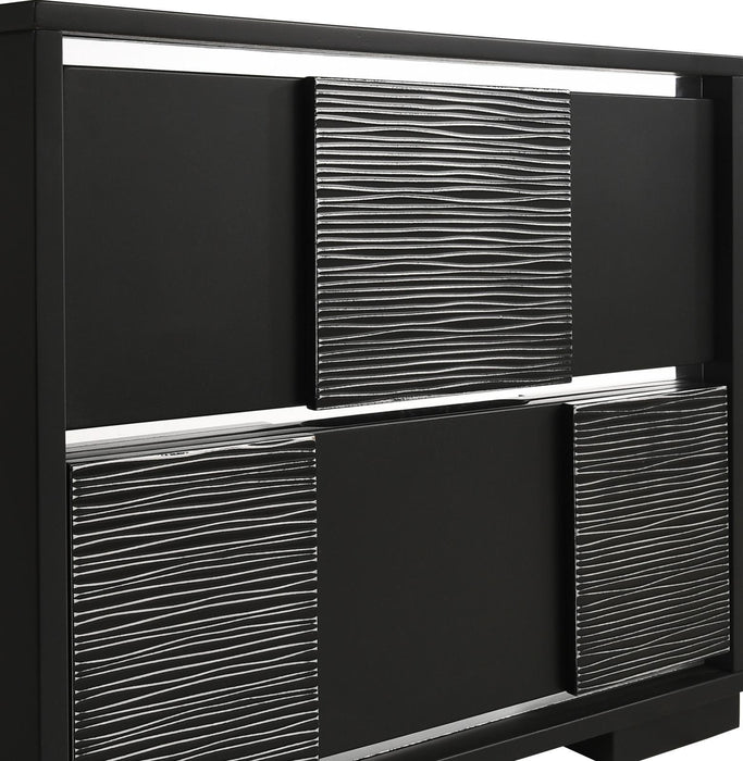 Blacktoft 2-drawer Nightstand Black - Visions in Furniture (La Mirada, CA)