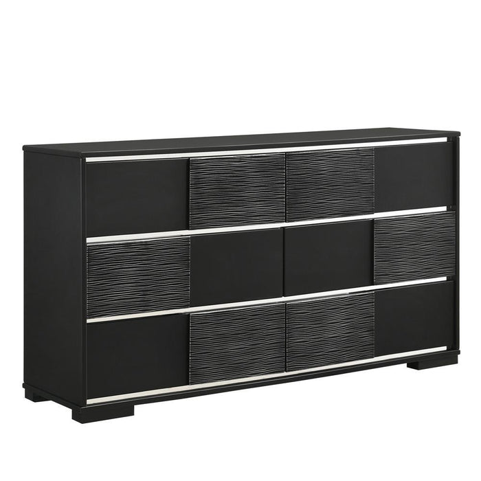 Blacktoft 6-drawer Dresser Black - Visions in Furniture (La Mirada, CA)