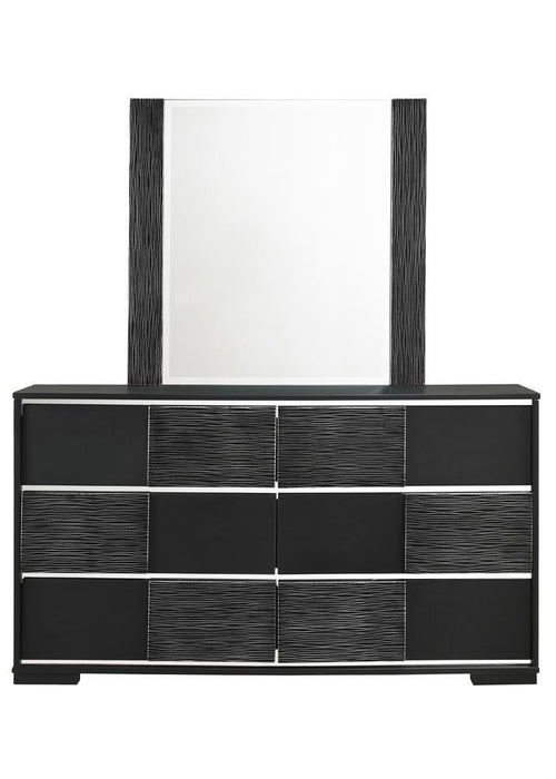 Blacktoft Rectangle Dresser Mirror Black - Visions in Furniture (La Mirada, CA)
