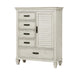 Franco 5-drawer Door Chest Antique White - Visions in Furniture (La Mirada, CA)