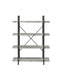 Cole 4-Shelf Bookcase Grey Driftwood and Gunmetal - Visions in Furniture (La Mirada, CA)