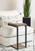 Beck C-Shape Snack Table Black and Antique Nutmeg - Visions in Furniture (La Mirada, CA)