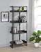 Ember 4-shelf Bookcase Dark Oak and Sandy Black - Visions in Furniture (La Mirada, CA)