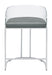 Thermosolis Acrylic Back Counter Height Stools Grey and Chrome (Set of 2) - Visions in Furniture (La Mirada, CA)