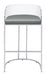 Thermosolis Acrylic Back Bar Stools Grey and Chrome (Set of 2) - Visions in Furniture (La Mirada, CA)