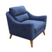 Gano Sloped Arm Upholstered Chair Navy Blue - Visions in Furniture (La Mirada, CA)