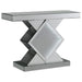 Moody Console Table with LED Lighting Silver - Visions in Furniture (La Mirada, CA)