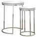 Addison 2-piece Round Nesting Table Silver - Visions in Furniture (La Mirada, CA)