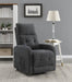 Howie Tufted Upholstered Power Lift Recliner Charcoal - Visions in Furniture (La Mirada, CA)