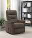 Henrietta Power Lift Recliner with Storage Pocket Brown - Visions in Furniture (La Mirada, CA)