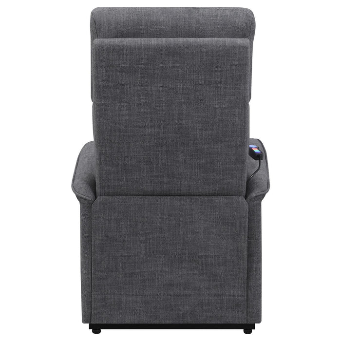 Herrera Power Lift Recliner with Wired Remote Charcoal - Visions in Furniture (La Mirada, CA)