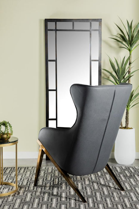 Walker Upholstered Accent Chair Slate and Bronze - Visions in Furniture (La Mirada, CA)