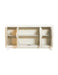 Voula Rectangular 4-door Accent Cabinet White and Gold - Visions in Furniture (La Mirada, CA)
