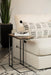 Rudy Snack Table with Power Outlet Gunmetal and Antique Brown - Visions in Furniture (La Mirada, CA)