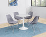 Arkell 30-inch Round Pedestal Dining Table White - Visions in Furniture (La Mirada, CA)