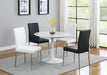 Arkell 40-inch Round Pedestal Dining Table White - Visions in Furniture (La Mirada, CA)