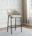 Chadwick Sloped Arm Bar Stools Beige and Glossy Black (Set of 2) - Visions in Furniture (La Mirada, CA)